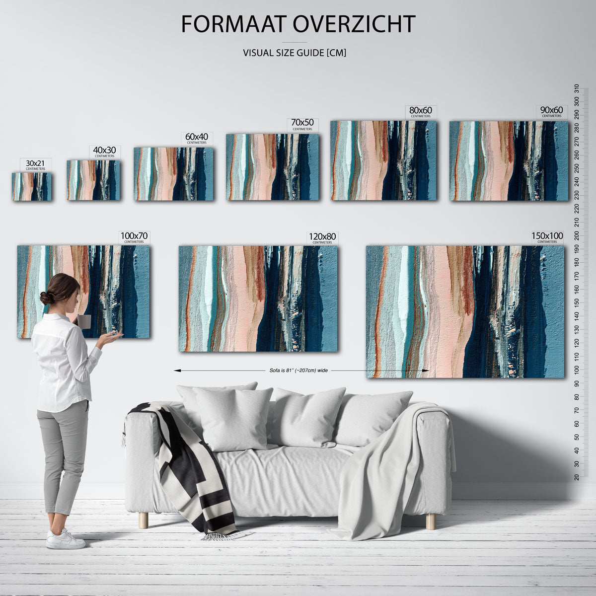 Abstracte strepen Poster