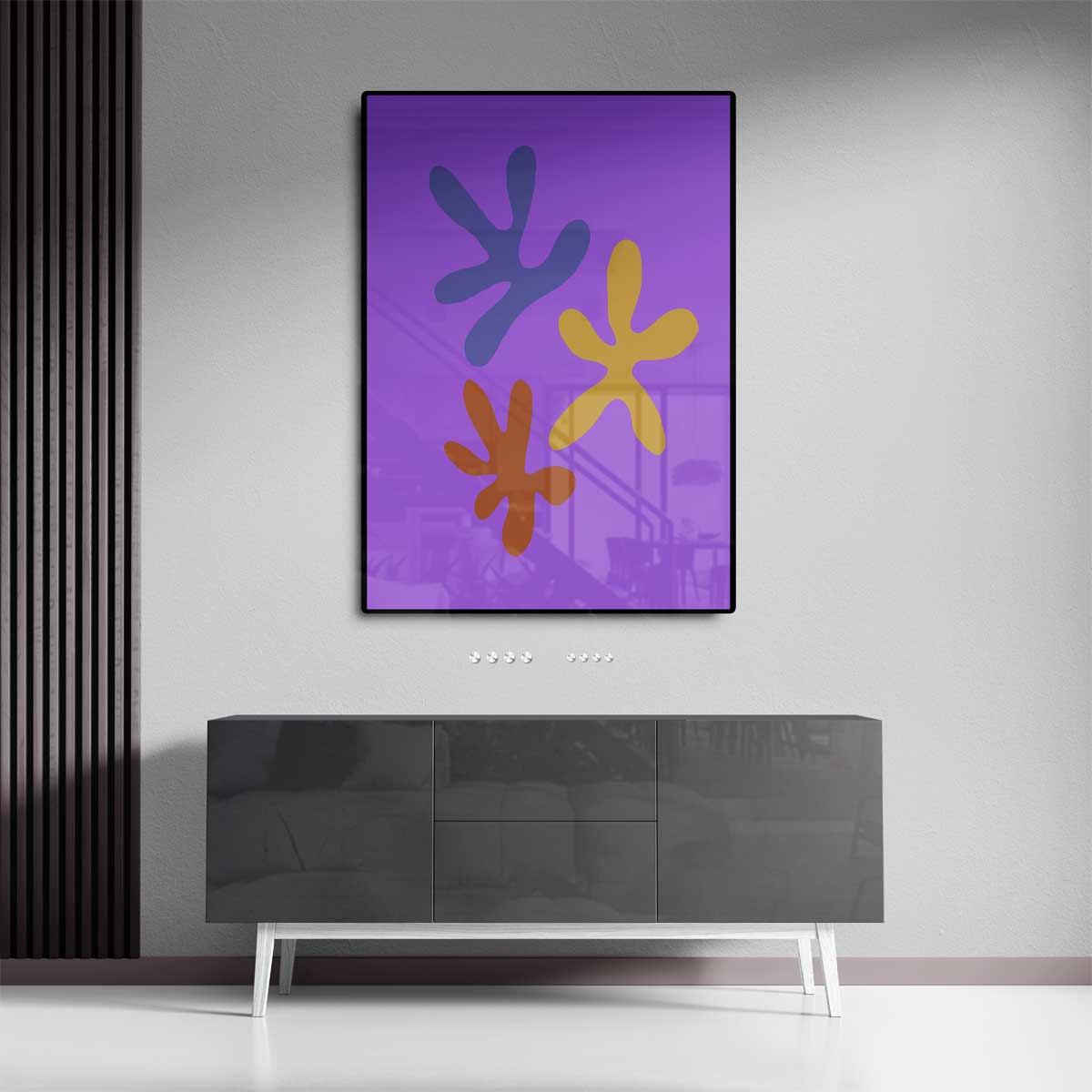 Kleurrijke Bloemenspel Kunstwerk-canvas-dibond-plexiglas-wanddecoratie-WallArtistic
