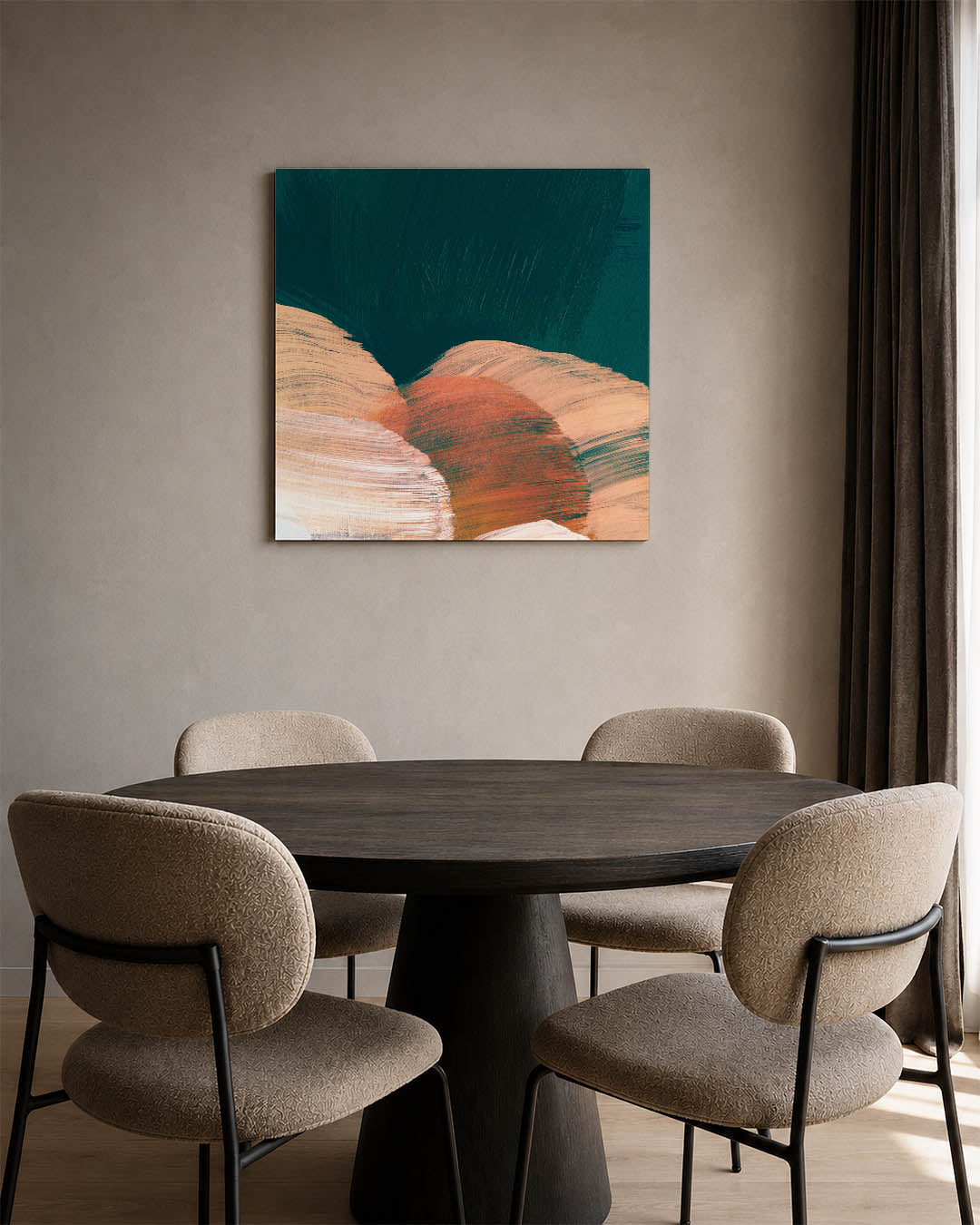 Kleurrijke borstelslag Kunstwerk
