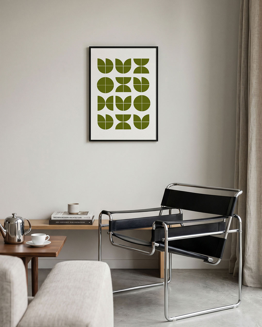 Groene vormenritme Poster