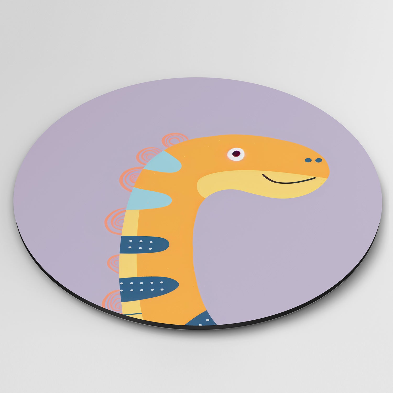 Oranje dinosaurus Muurcirkel