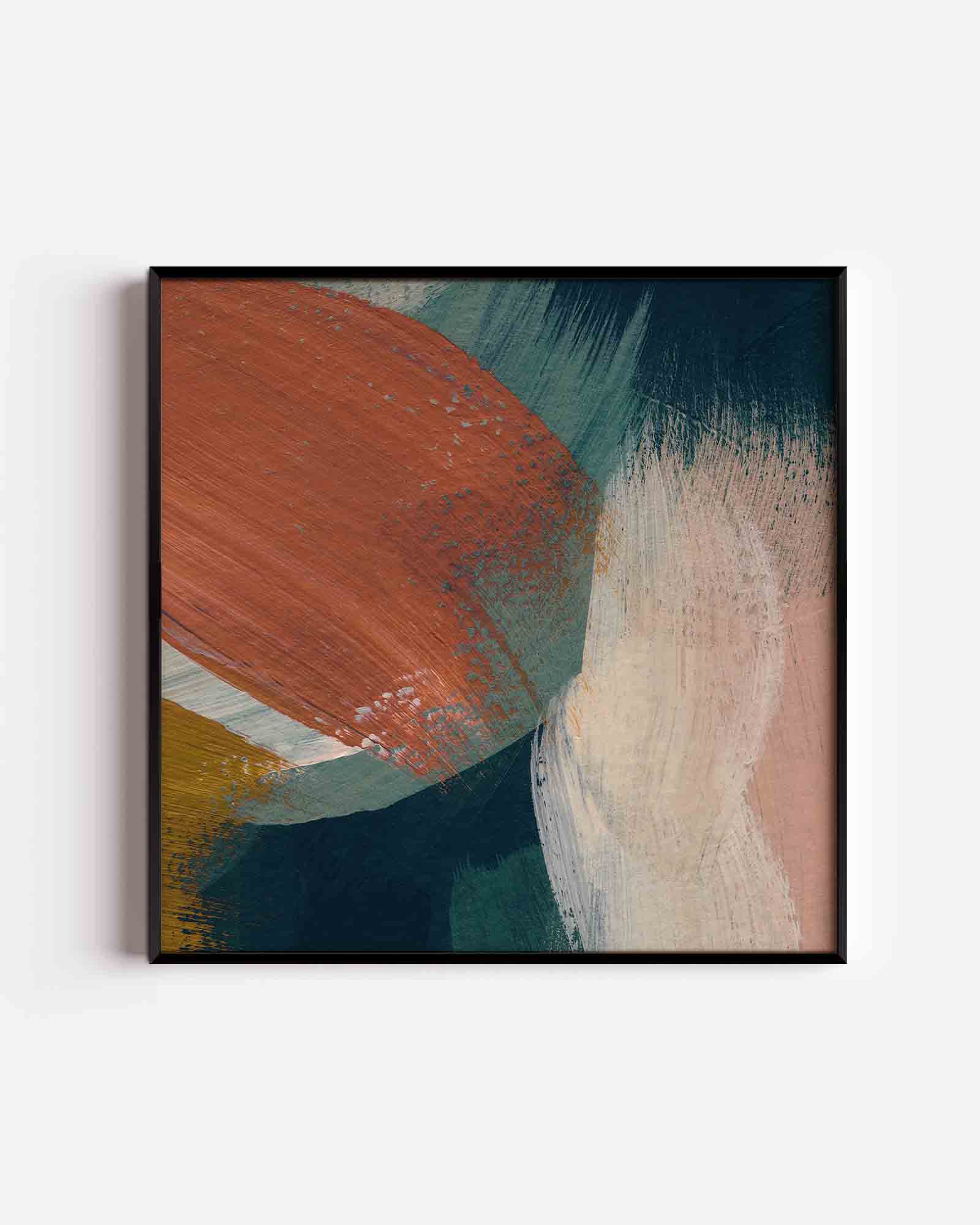 Abstracte penseelstreken Poster