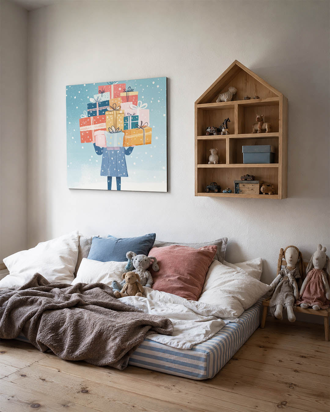Speelse cadeau illustratie Kunstwerk