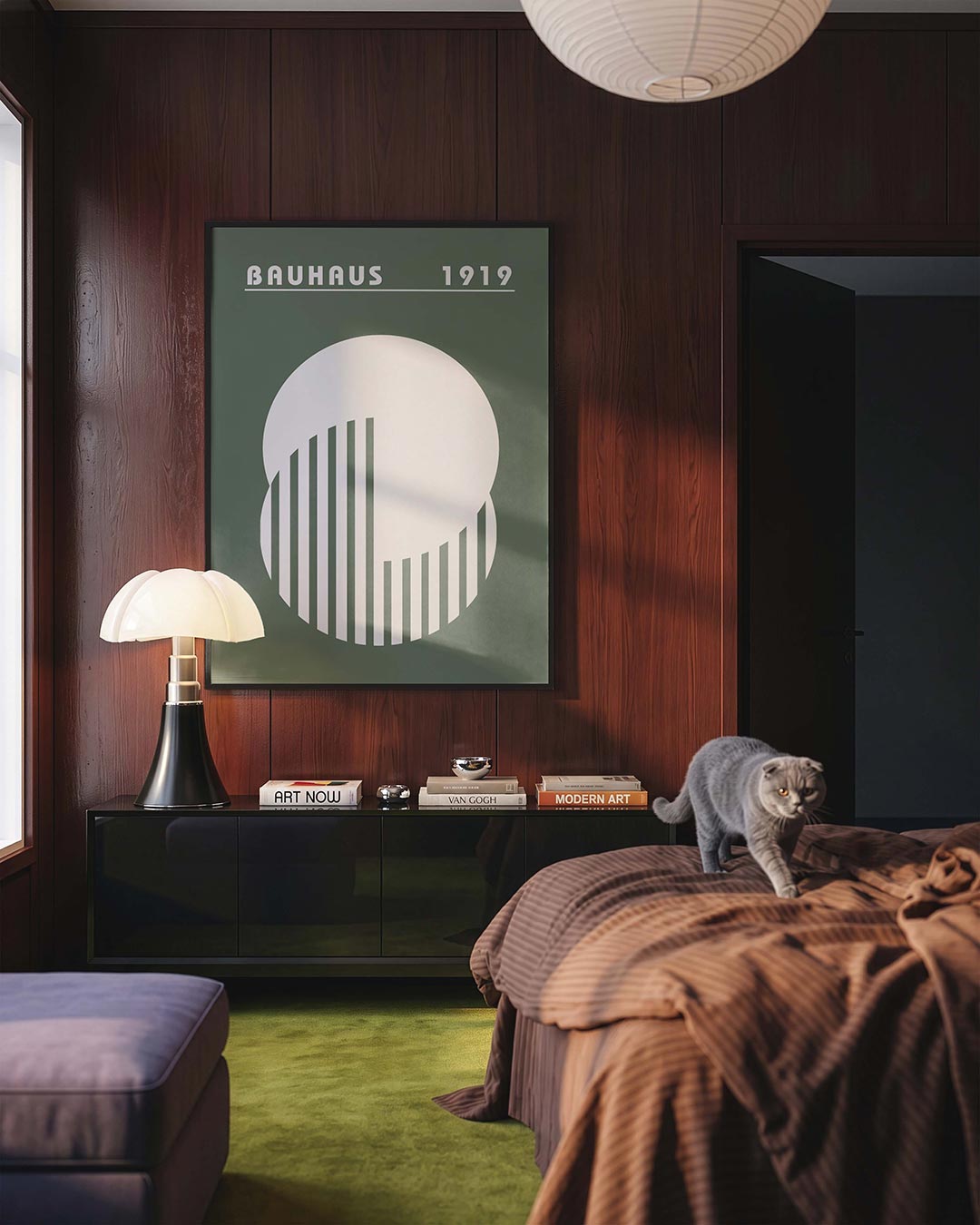 Cirkel en lijnen Poster