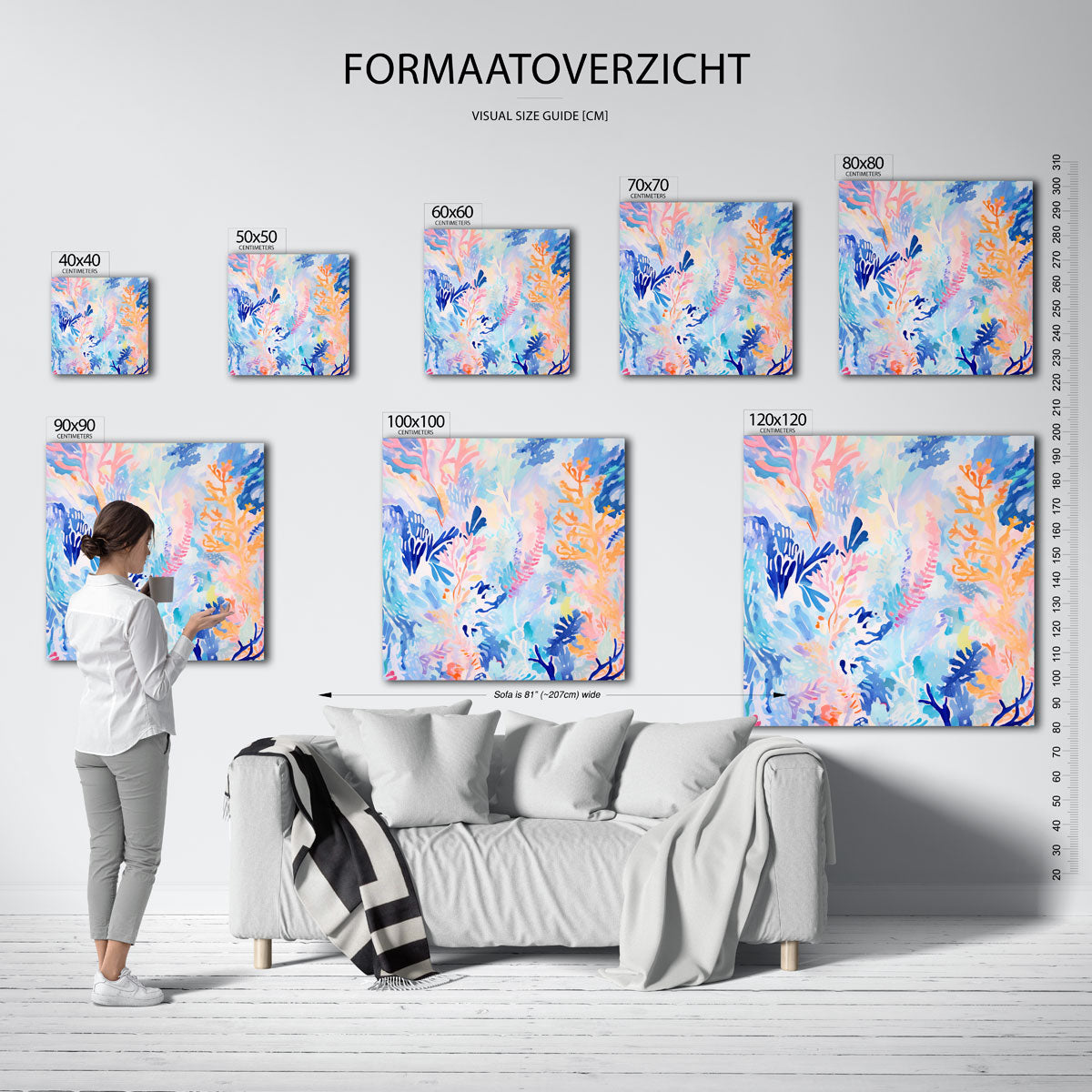 Abstracte bladeren Poster