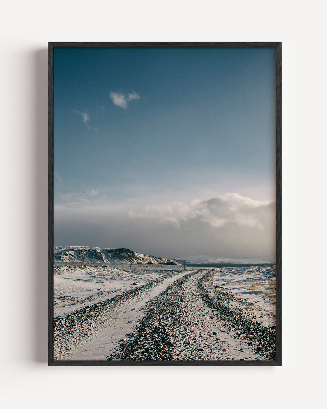 Weg in winterlandschap Poster