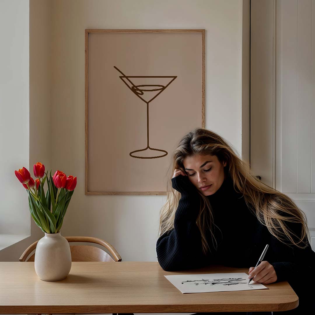 Minimalistische Martini Poster-WallArtistic