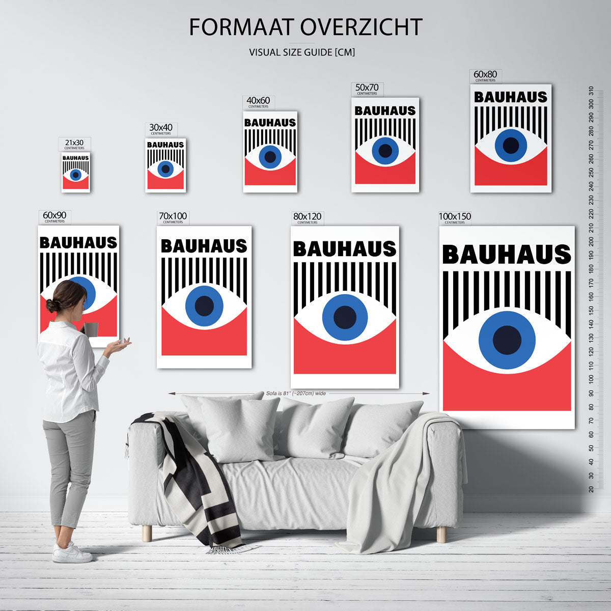 Oog en lijnen Poster