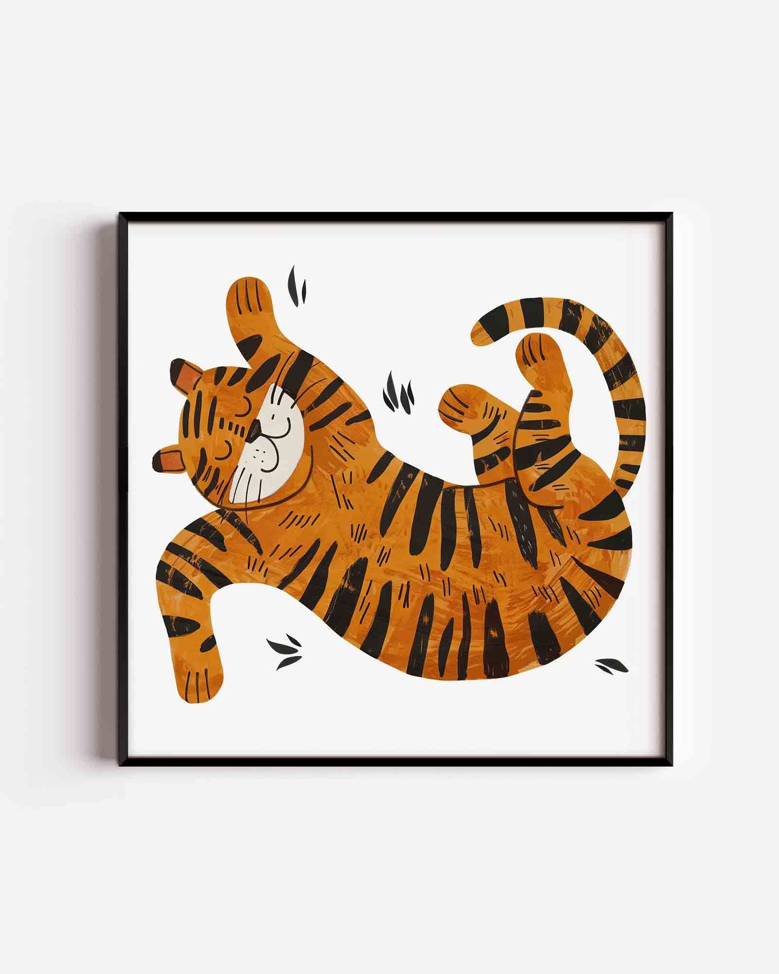 Speelse tijger Poster