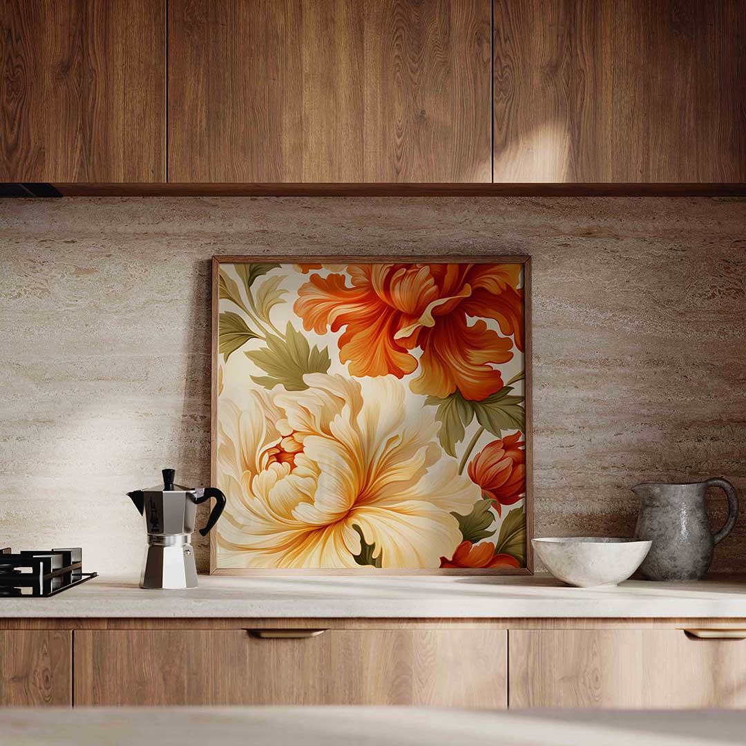 Bloemen en bladeren Poster