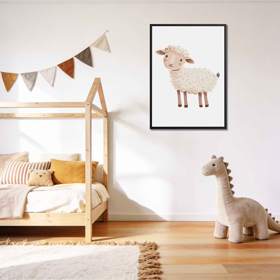 Schattig schaapje illustratie Kunstwerk