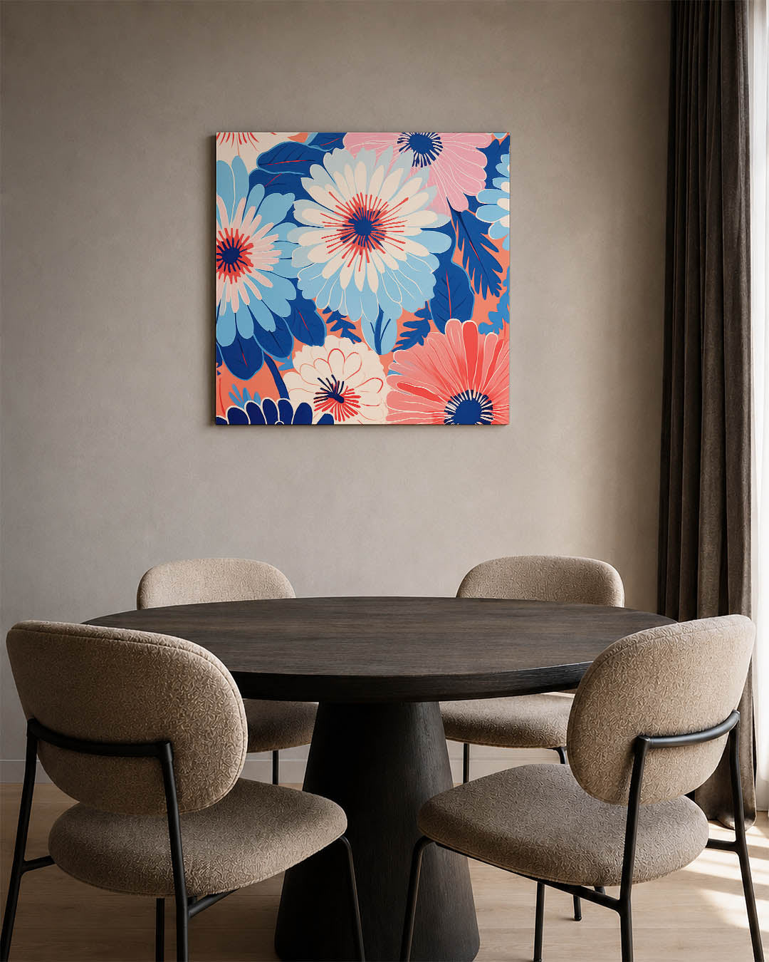 Bloemrijke kleurenexplosie Kunstwerk