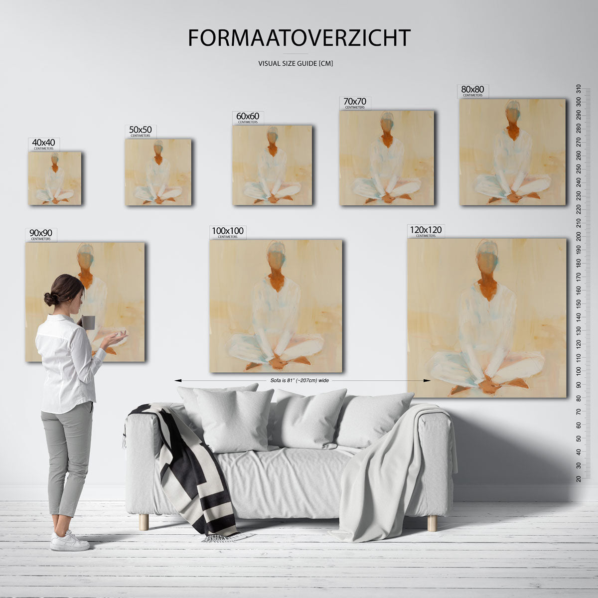 Zittende figuur Poster
