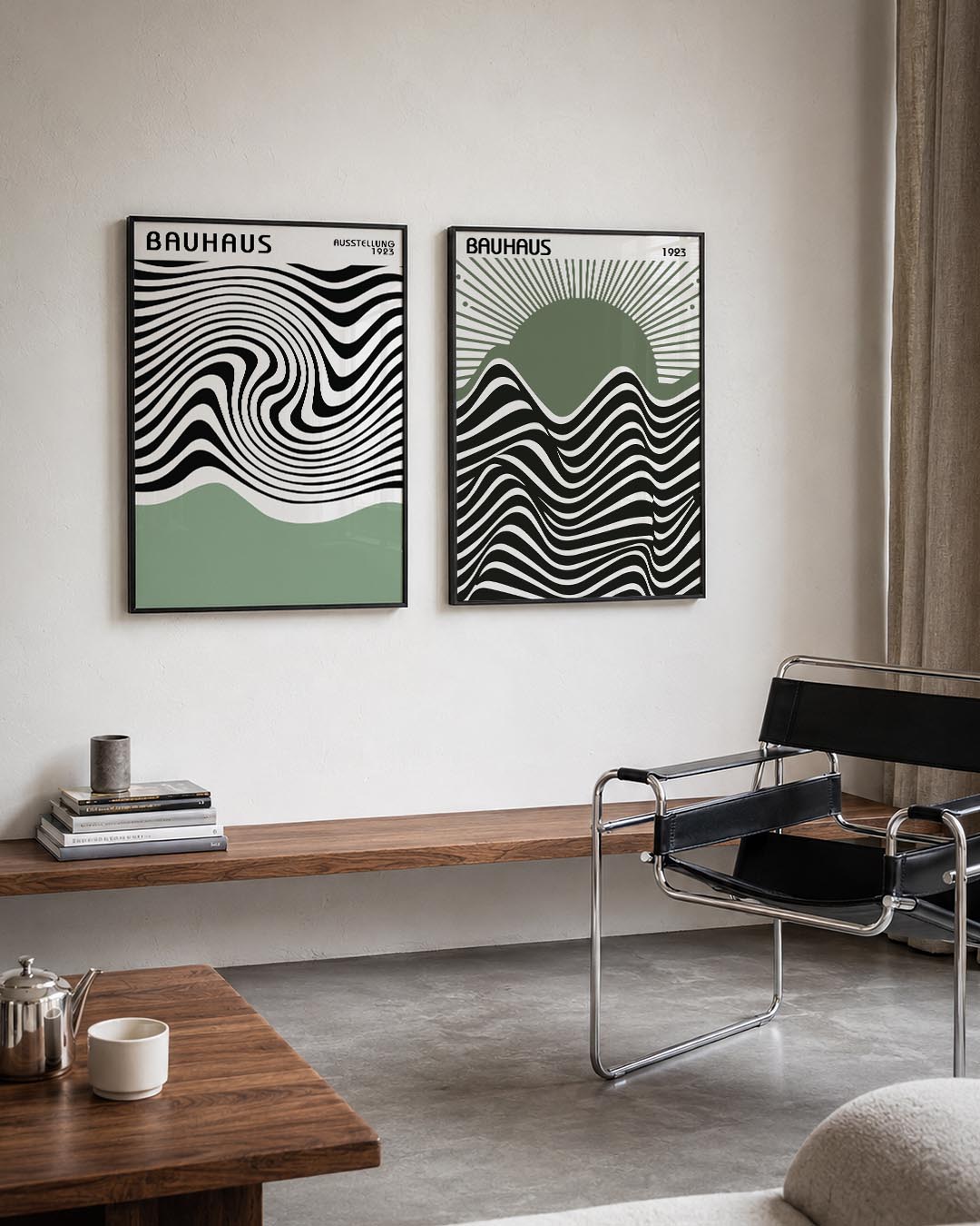 Golvend lijnenspel Posterset