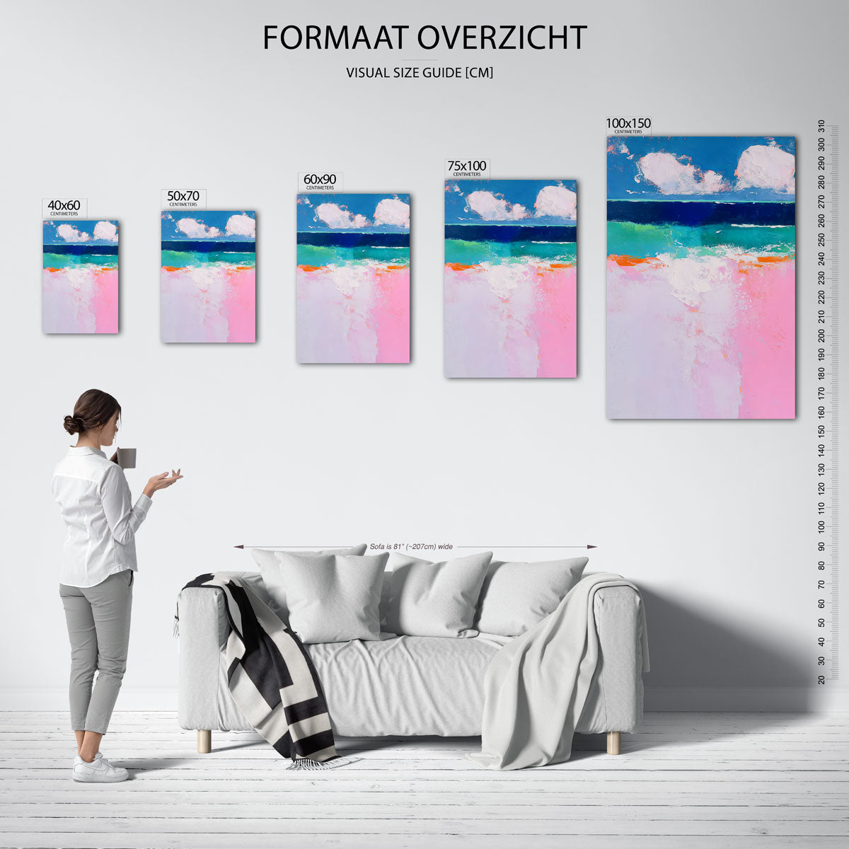 Kleurrijke horizon Kunstwerk