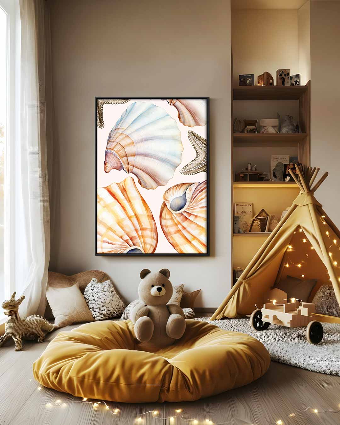 Zeeleven in Aquarel Kunstwerk-canvas-dibond-plexiglas-wanddecoratie-WallArtistic
