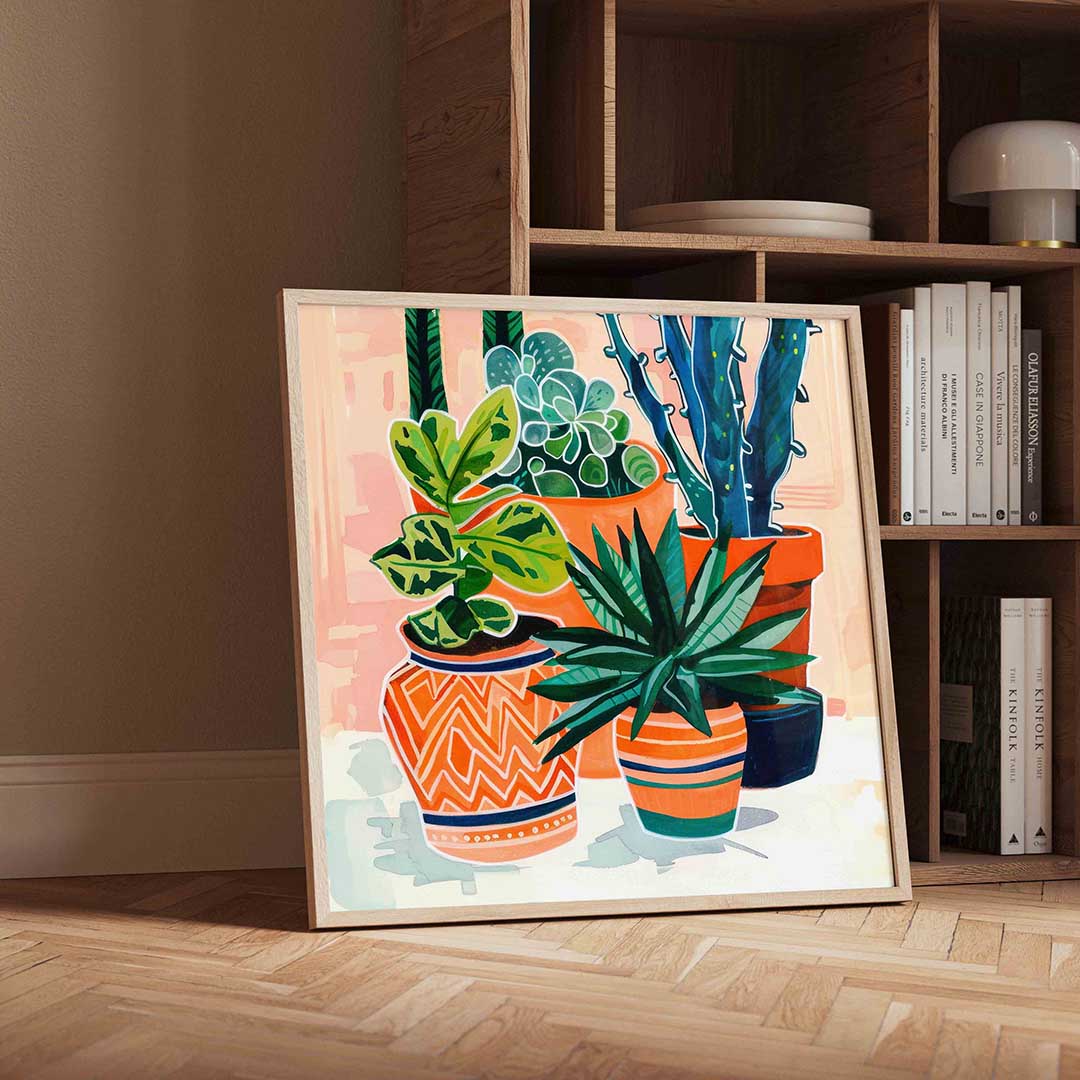 Planten in potten Poster
