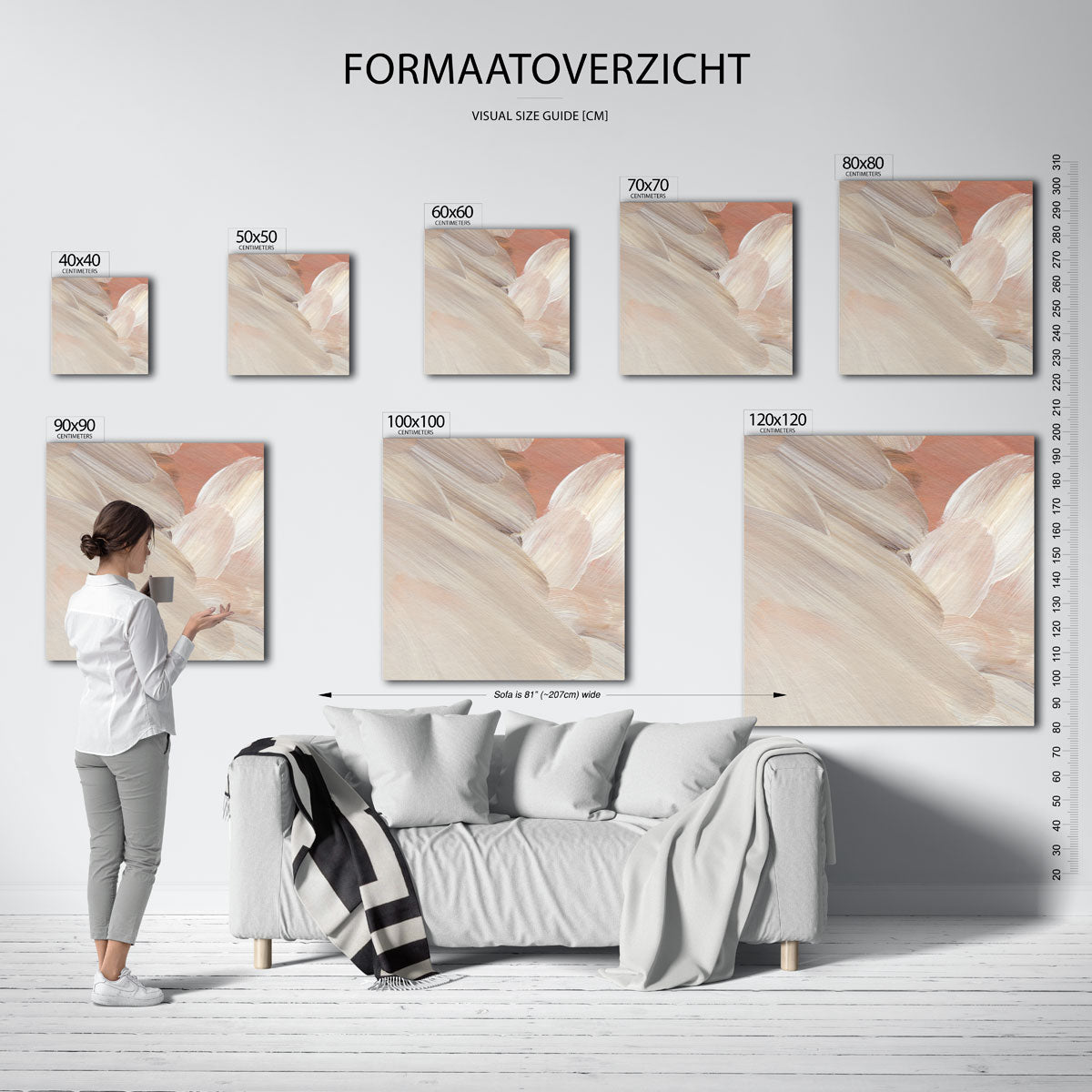 Abstracte penseelstreken Poster