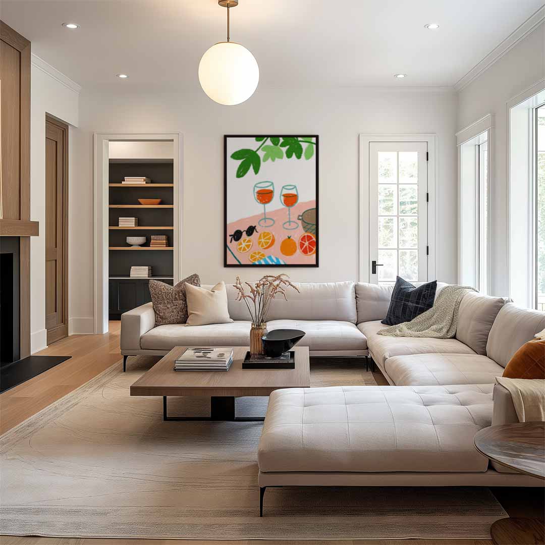 Zonnig Terras Moment Kunstwerk-canvas-dibond-plexiglas-wanddecoratie-WallArtistic