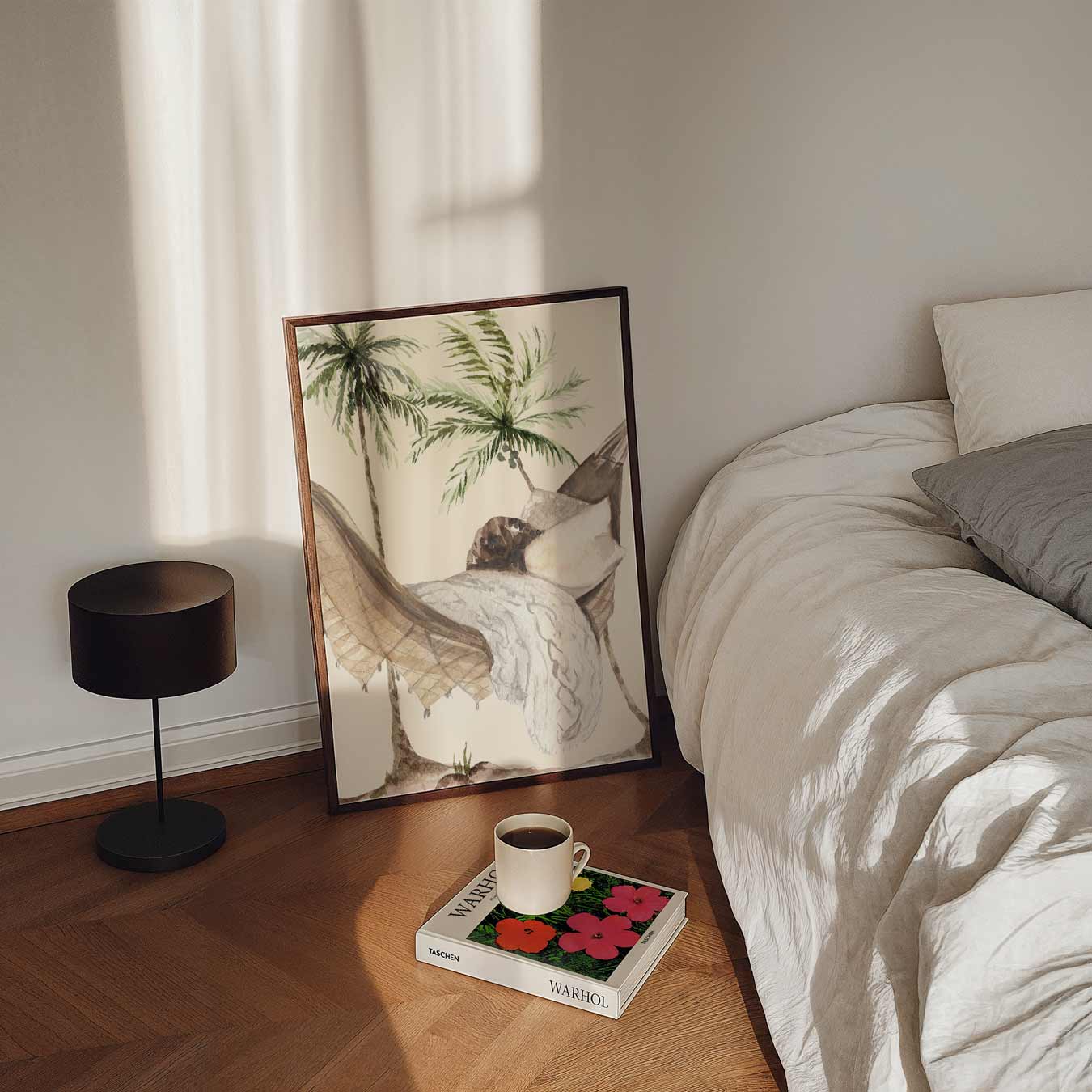 Hangmat onder Palmbomen Poster-WallArtistic