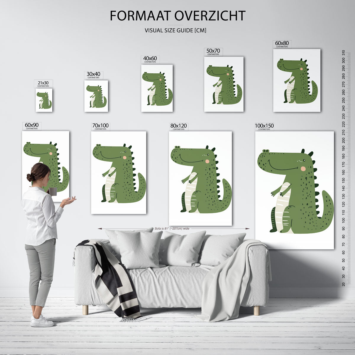 Groene krokodil Poster