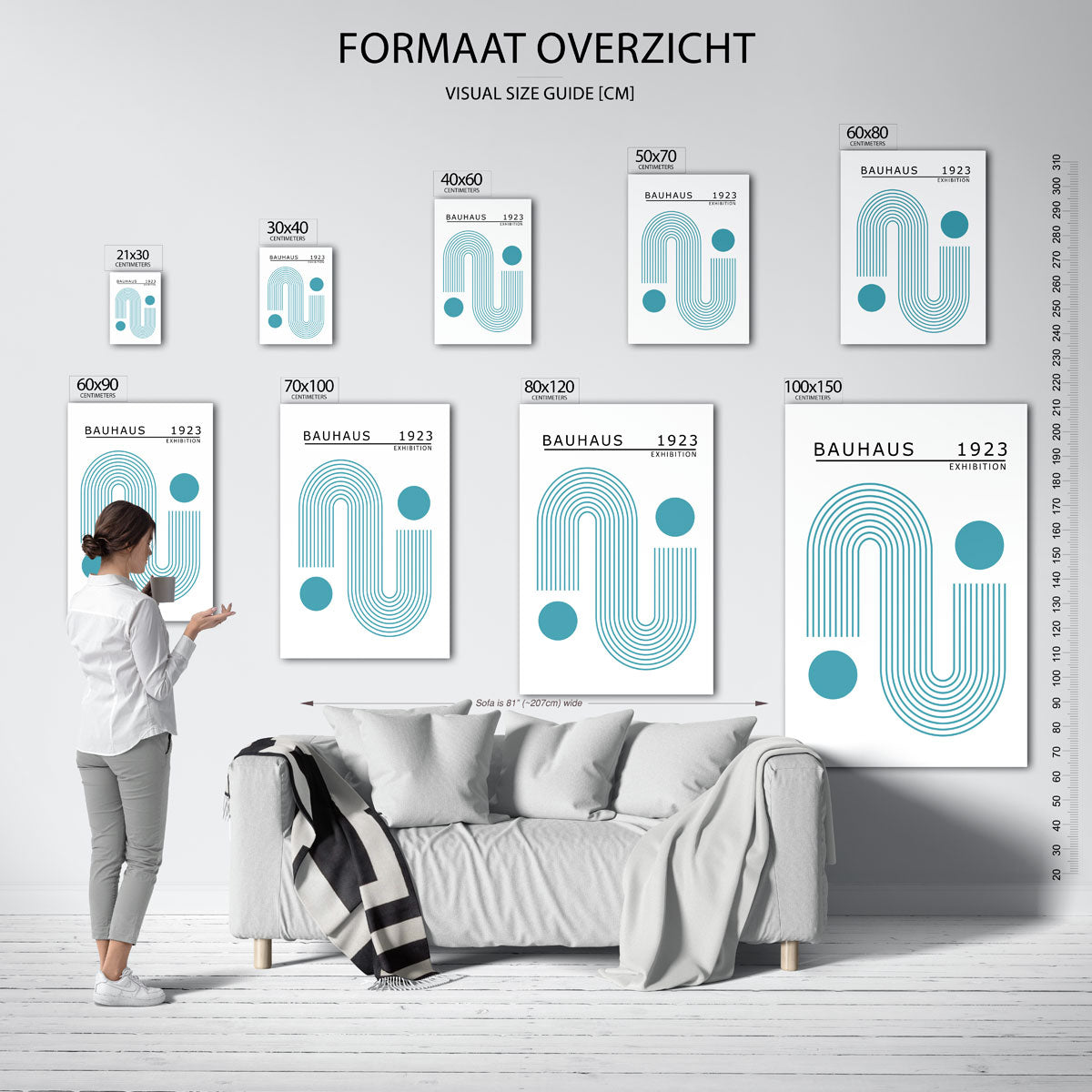 Lijnen en cirkels Poster