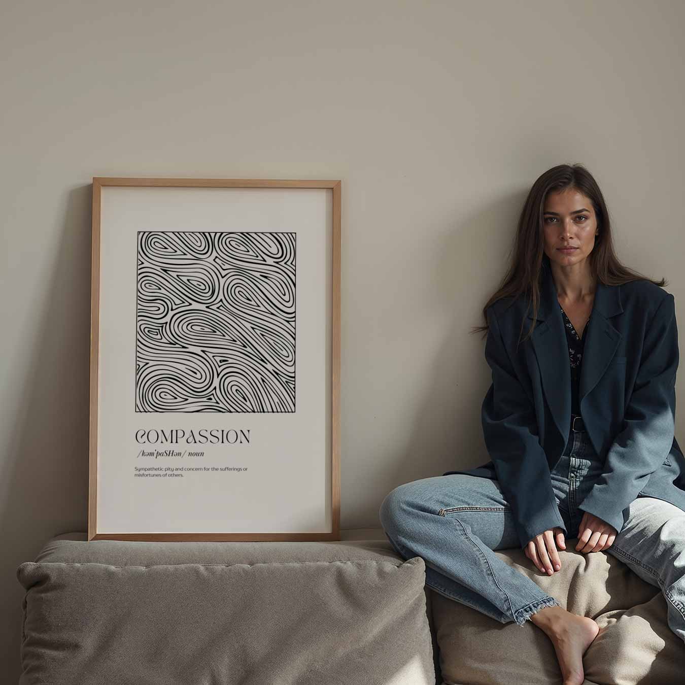 Meditatieve Compassie Poster-WallArtistic