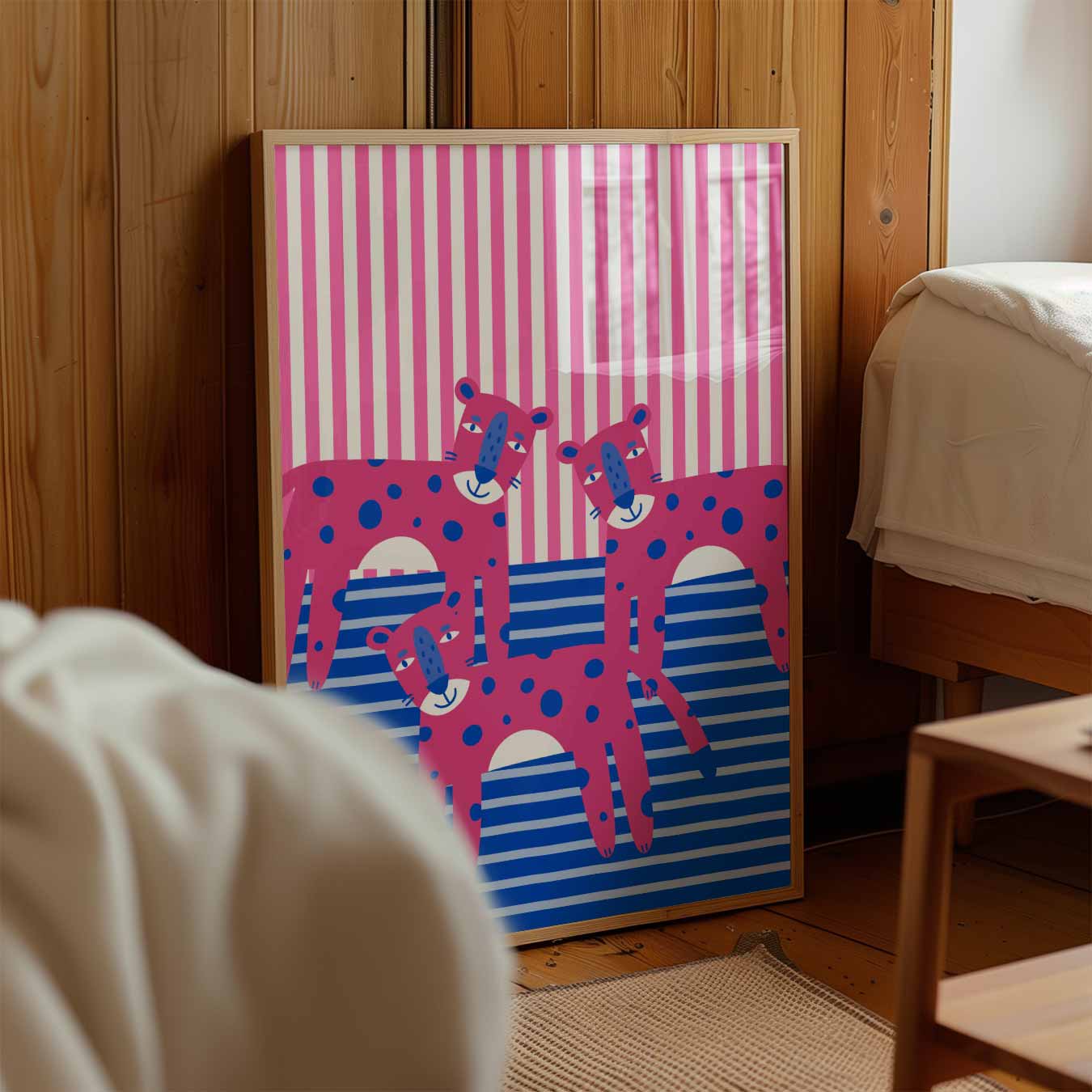 Speelse Luipaarden Poster-WallArtistic