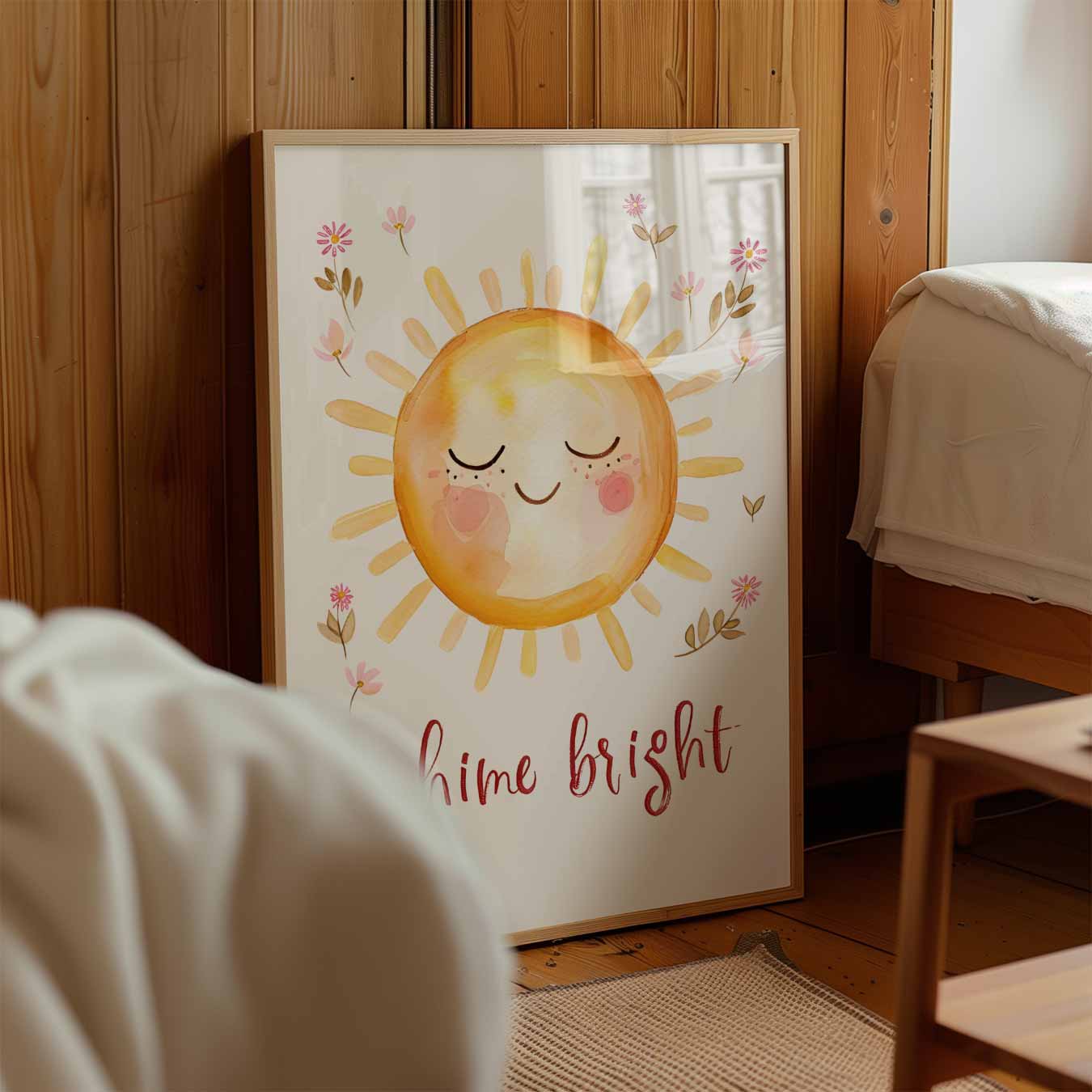 Stralende Zon Bloemenposter-WallArtistic