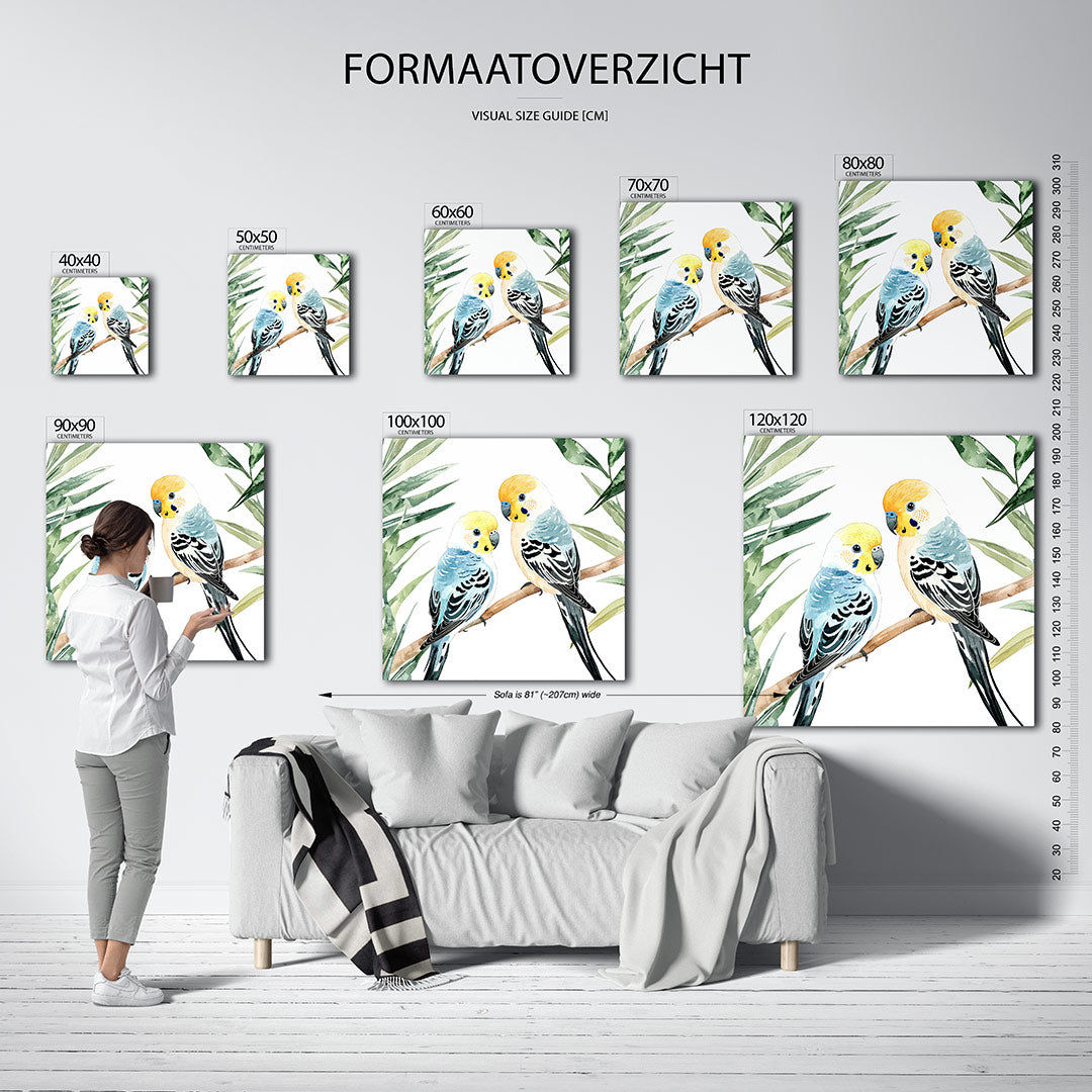 Vogels op tak Kunstwerk