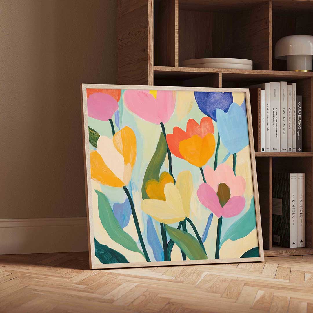 Bloemen in levendige kleuren Poster