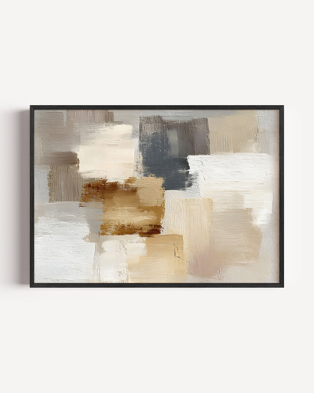 Abstracte beige en grijze vlakken Poster