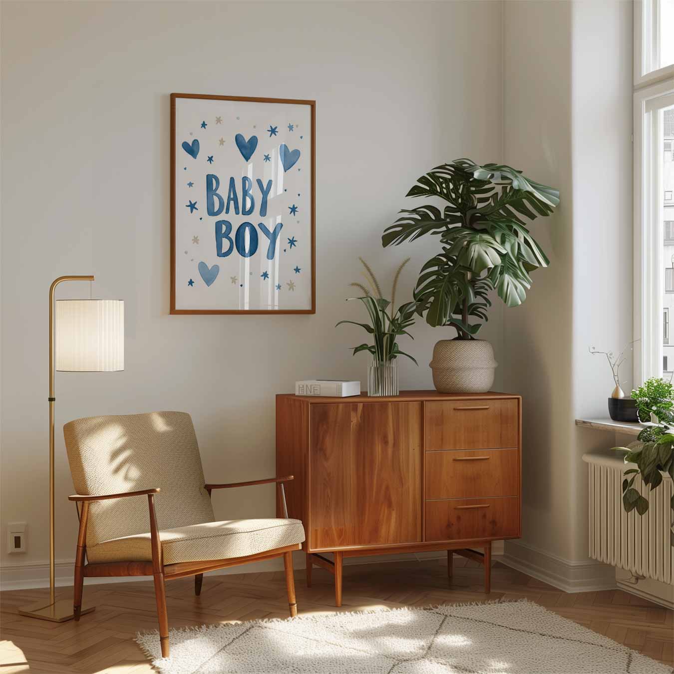 Welkom Baby Jongen Poster-WallArtistic
