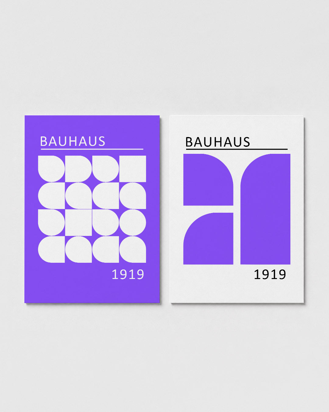 Vormenspel in paars Posterset