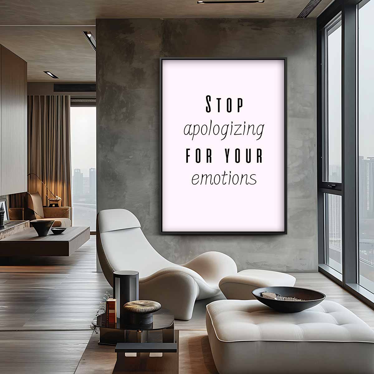 Inspirerende Emotie Quote Poster Kunstwerk-canvas-dibond-plexiglas-wanddecoratie-WallArtistic