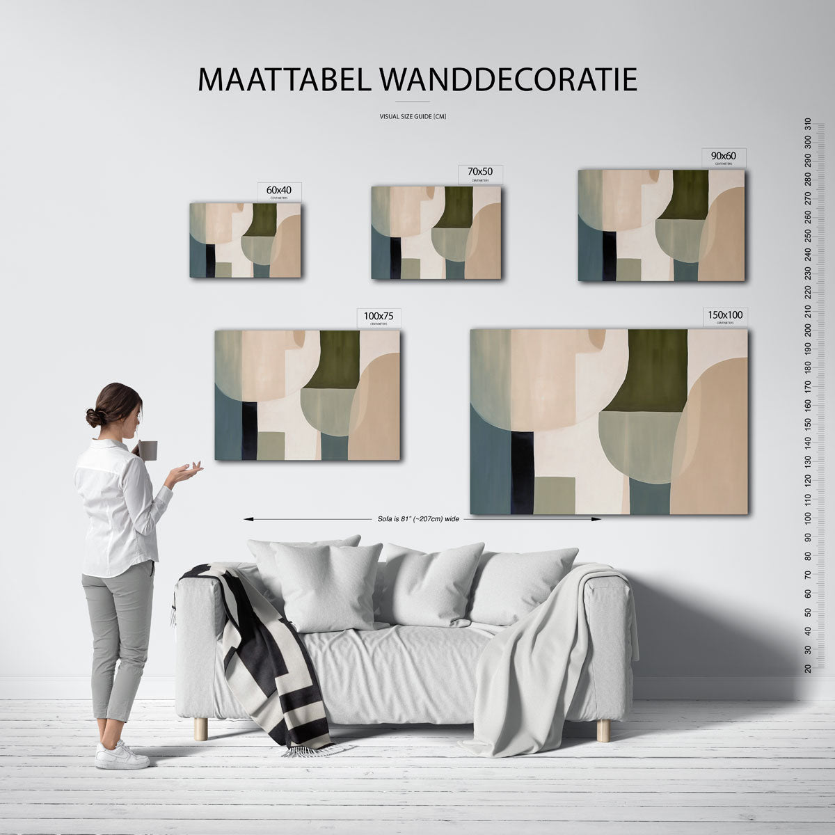 Compositie van vormen Kunstwerk