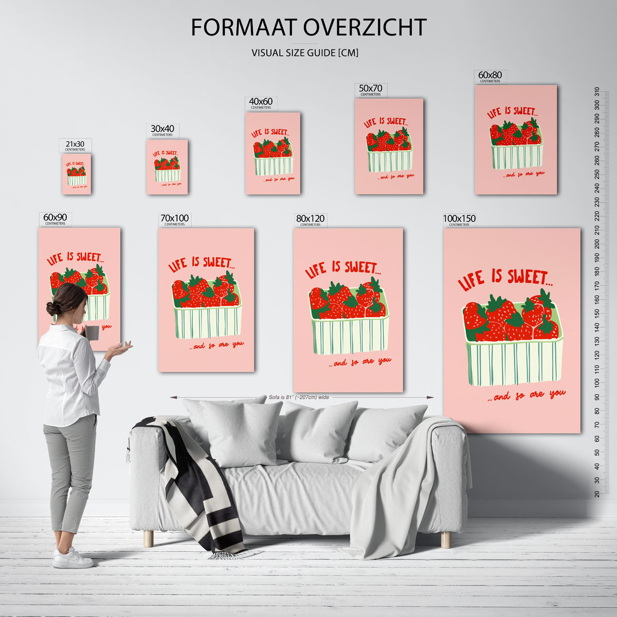 Aardbeien in mand Poster