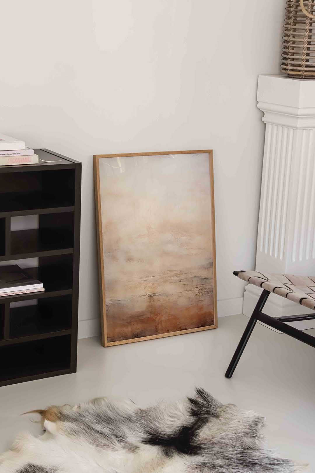 Beige en bruine textuur Poster