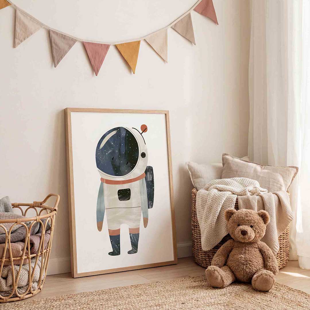 Astronaut met helm Poster