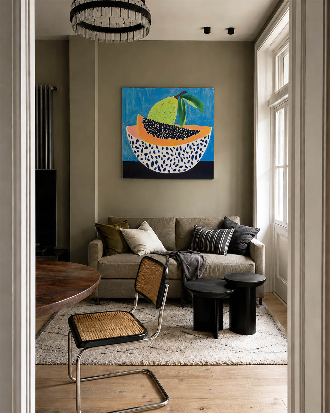 Fruit en patronen Kunstwerk