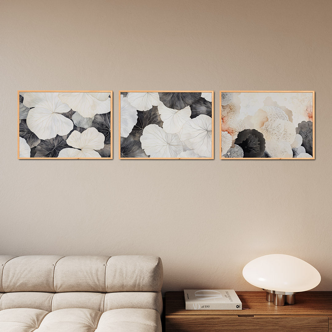 Bladvormen en lijnen Posterset