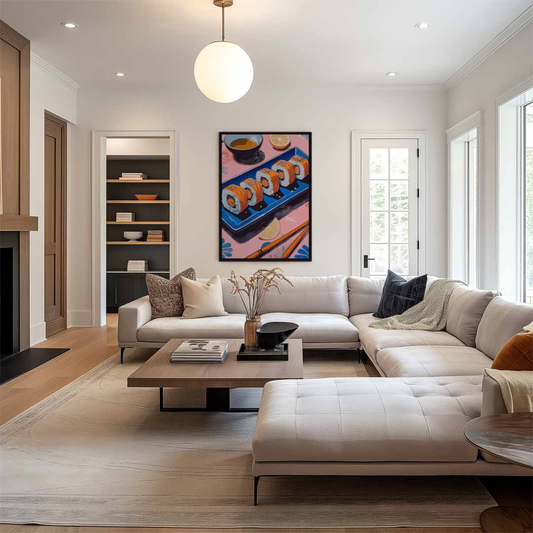 Sushi Delight Schilderij Kunstwerk-canvas-dibond-plexiglas-wanddecoratie-WallArtistic