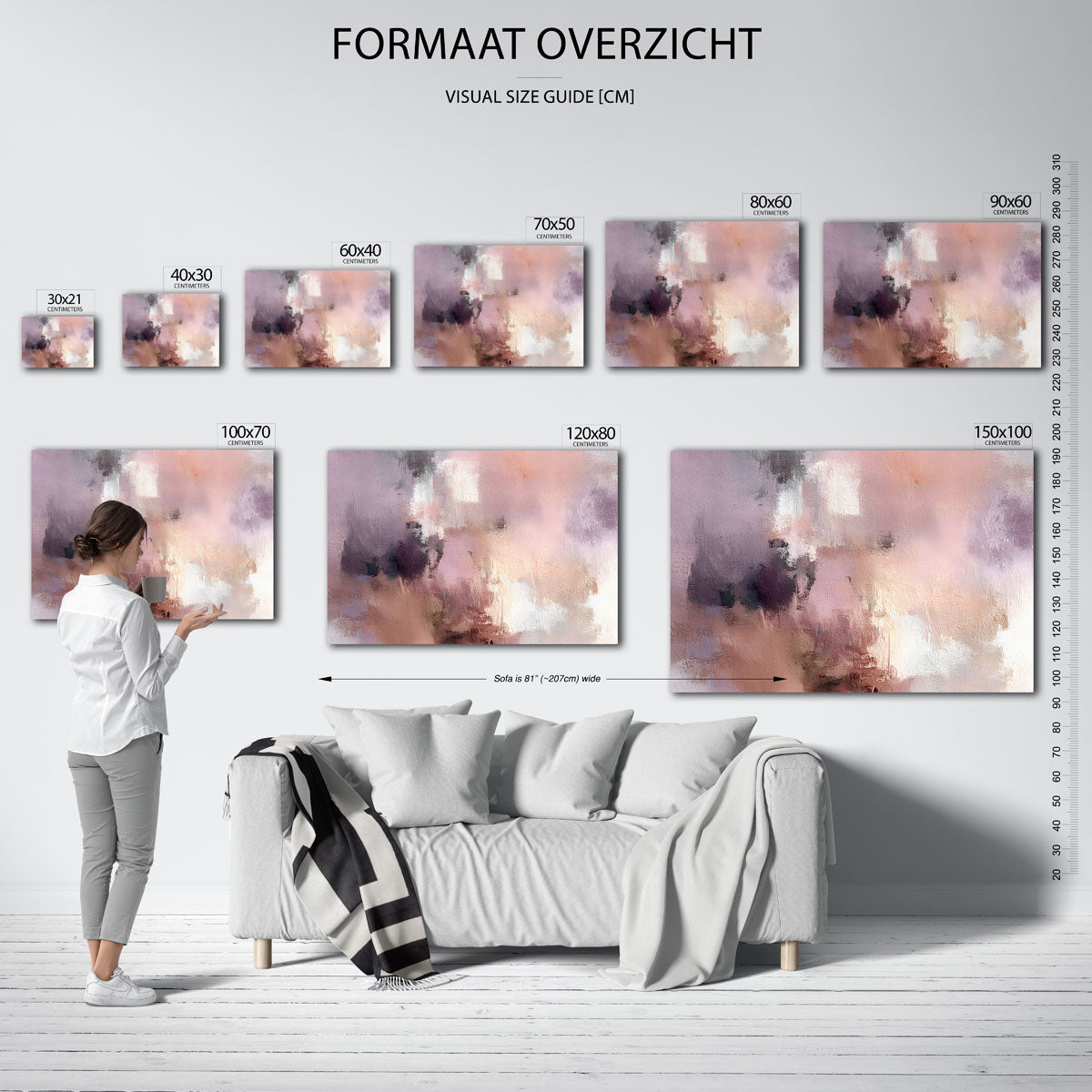 Abstracte pastel Poster