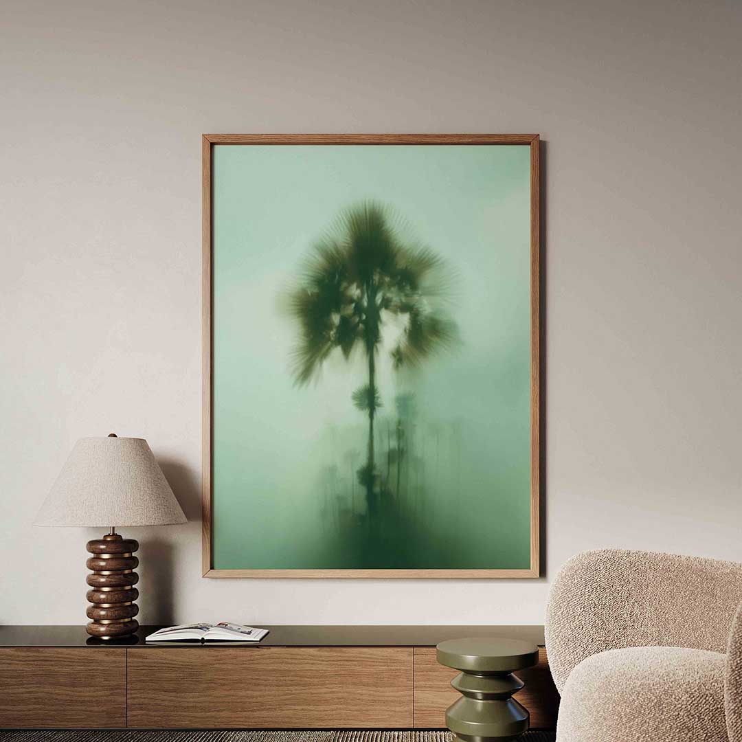 Palmbomen in mist Poster