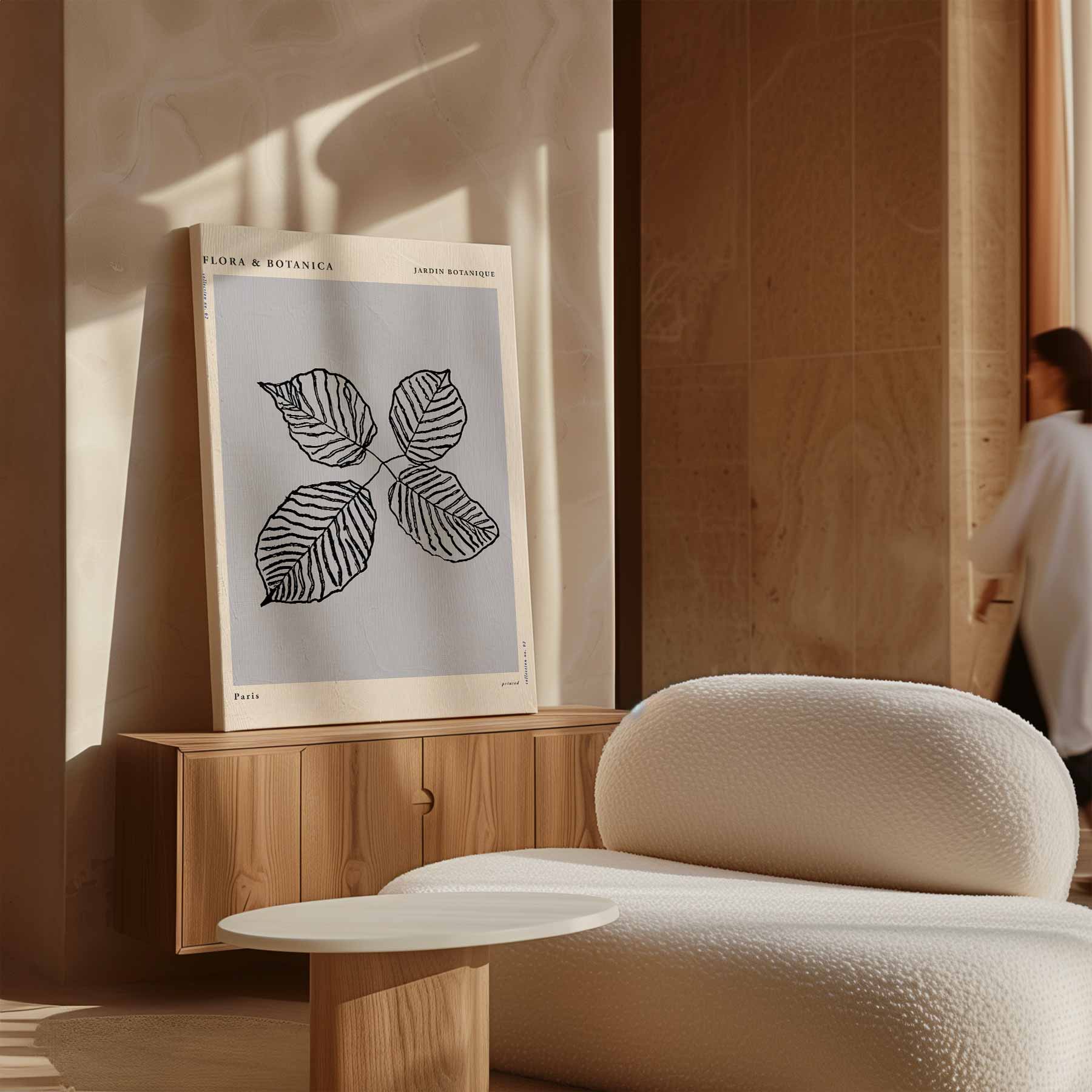 Botanische Bladeren Kunstprint Kunstwerk-canvas-dibond-plexiglas-wanddecoratie-WallArtistic