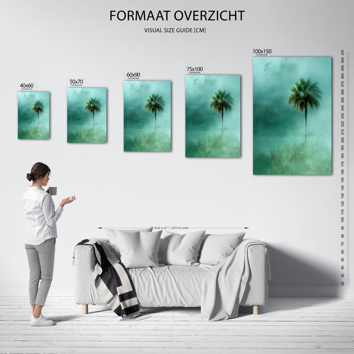 Dromerige palmboom Kunstwerk