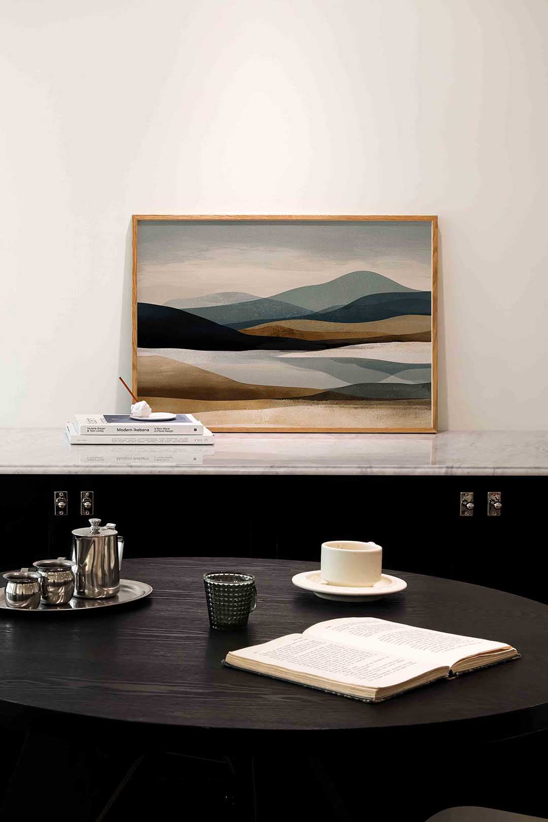 Landschap met golvende heuvels Poster