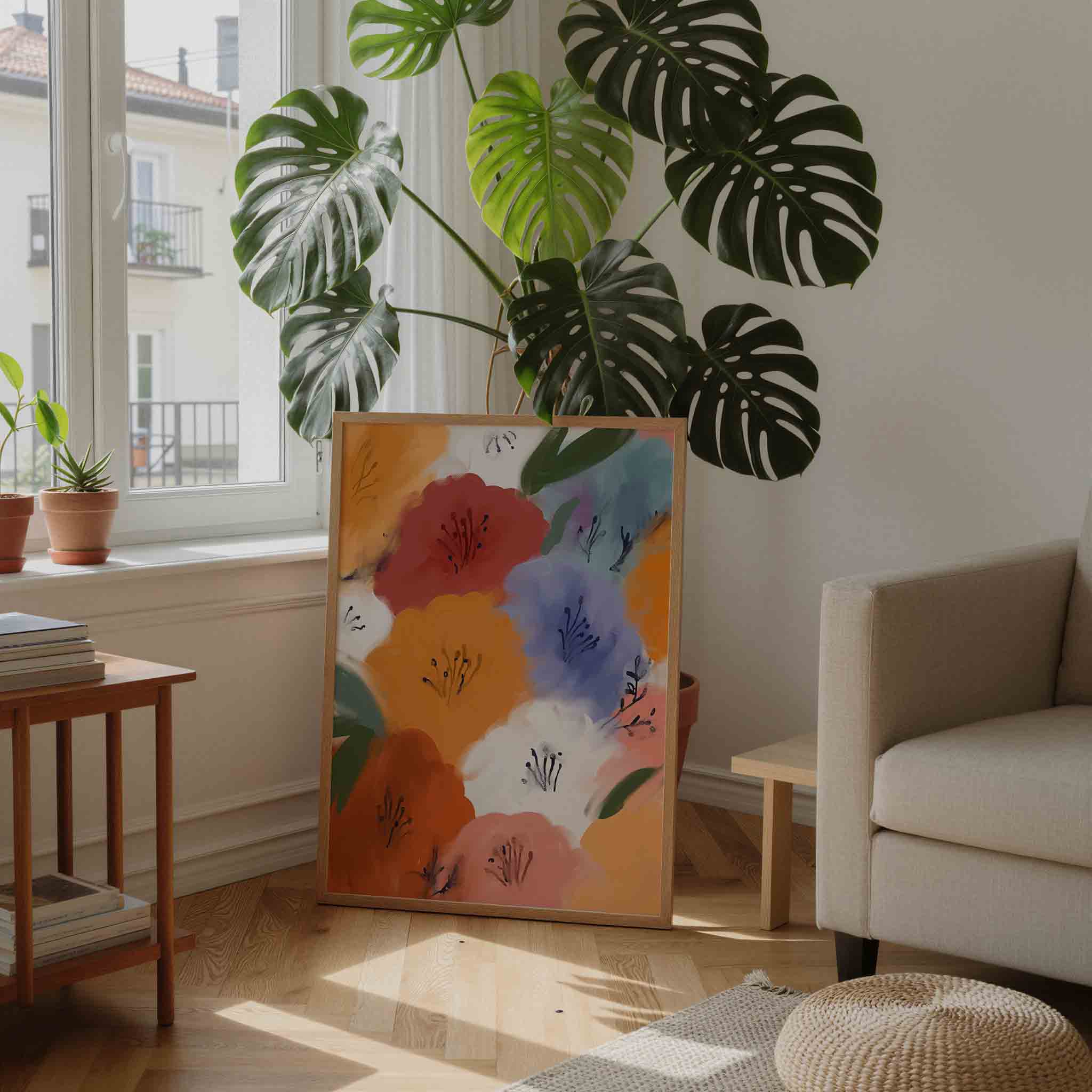Bloemen in levendige kleuren Poster