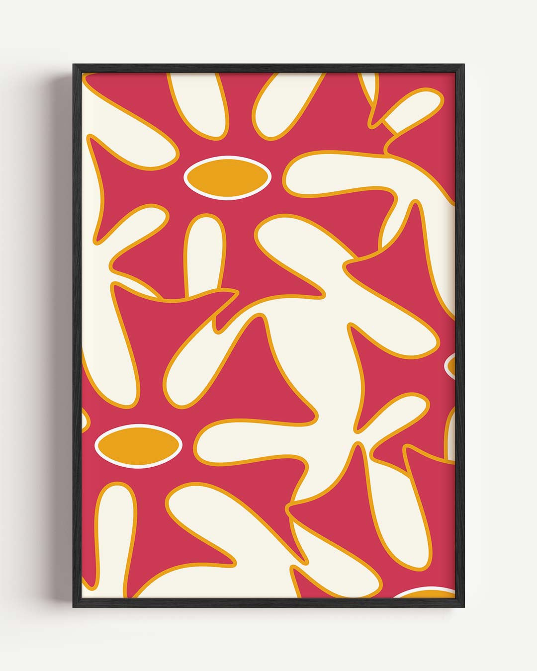 Vrolijke Bloemenpatroon Poster-WallArtistic