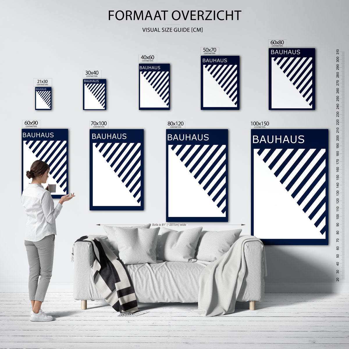 Diagonal lijnen Poster